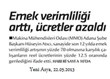 Emek verimliliği artıyor ama reel ücretler düşüyor...