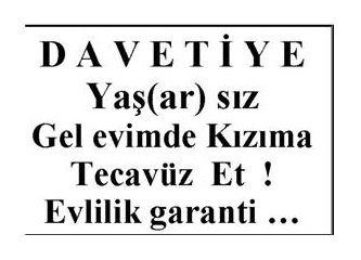Kızıma tecavüz et..! Evlenmeniz garanti olsun