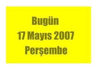 17 Mayıs Perşembe