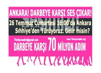 Darbeye karşı 70 milyon adım Ankara'da
