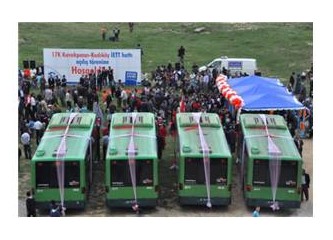 Seçim rüşveti otobüs açılışı