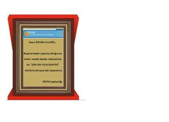 ÖSYM bana plaket vermelidir!