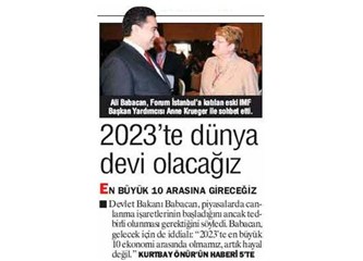 Türkiye 2023’de dünya devi olacak!