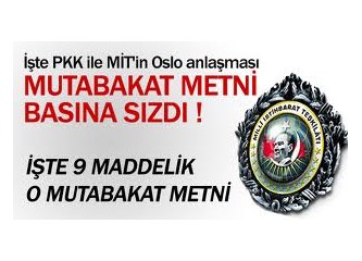 İşte Oslo Mutabakat metni!