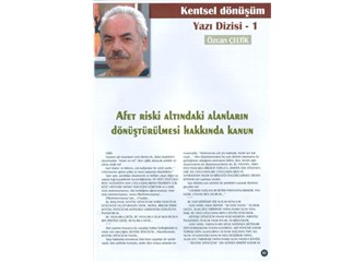 Kentsel dönüşüm - yazı dizisi - Bölüm 1