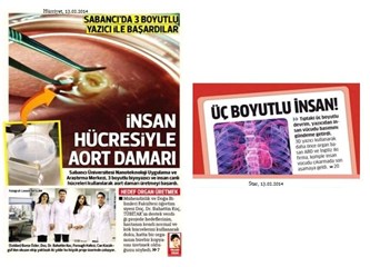 Sabancı Üniversitesi, 3 boyutlu yazıcı ile insan hücreleri kullanılarak aort damarı üretmiş...