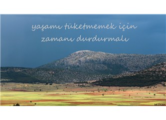 Yaşamı tüketmemek için zamanı durdurmalı