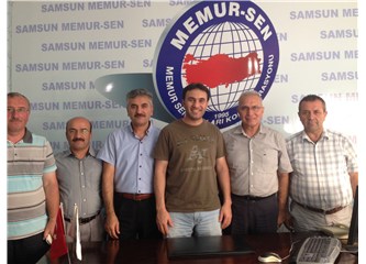 İstanbul 7 nolu şube başkanından, Samsun Büro Memur-Sen'e ziyaret