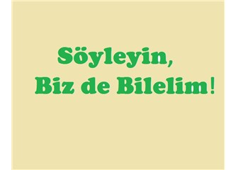 Söyleyin, Biz de bilelim!