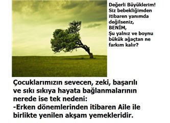 Akşam yemekleri neden çocuğun karakter oluşumunda ve başarısında çok önemlidir? (2)