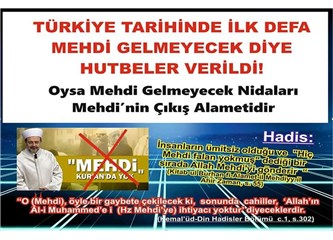 Diyanetin verdiği hutbe ile Hz. Mehdi hakkında bir hadis daha gerçekleşti!