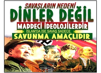 Savaşların Nedeni Dinler Değil!