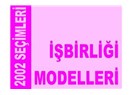 2002 seçimleri için işbirliği modelleri