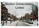 Boston Üniversiteleri Listesi ( Boston Universities)