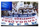 Grev ve toplu sözleşme hakkı için yapılan uyarı grevi üzerine