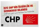 CHP’nin Demokrasi ve Özgürlük Bildirisi