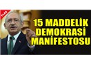 CHP'den 15 maddelik demokrasi manifestosu