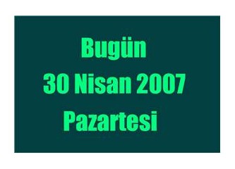 30 Nisan pazartesi