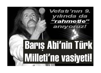Barış Manço'nun Türk Milleti'ne vasiyeti