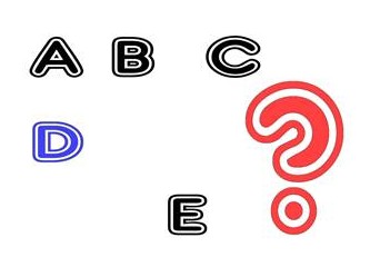 İçinde A, B, C, D ve E olan bir masal