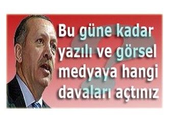 Erdoğan'ın açtığı dava sayısı