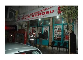 Güngören seçim irtibat bürosuna molotoflu saldırı