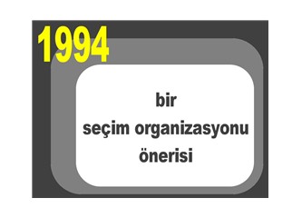 Düzenli bir seçim nasıl gerçekleştirilir? "Bir seçim organizasyonu önerisi" (1994)