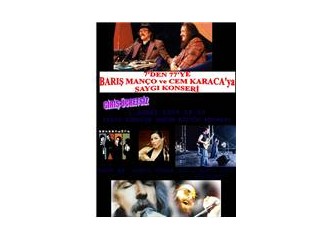 Barış Manço ve Cem Karaca'ya Saygı Konseri