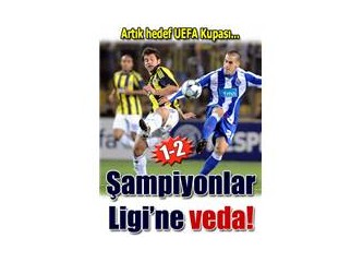 Fenerbahçe'nin umudu UEFA kupası