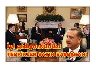 Başbakanı ve hükümeti kutluyorum