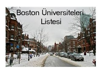 Boston Üniversiteleri Listesi ( Boston Universities)