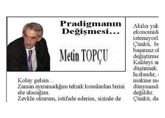 Pradigmanın değişmesi…