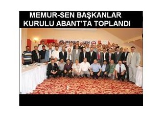 MEMUR-SEN Abant toplantısı ve sonuç bildirgesi