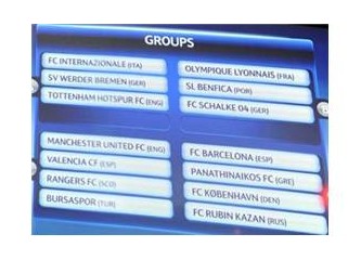 Bursaspor, UEFA Avrupa Şampiyonlar Ligi rakipleri ve maç tarihleri
