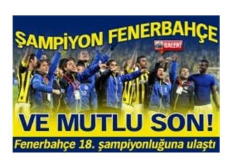 Fenerbahçe ve taraftarı şampiyon