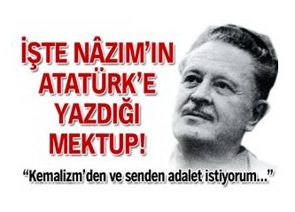 Nâzım Hikmet'ten Atatürk'e mektup