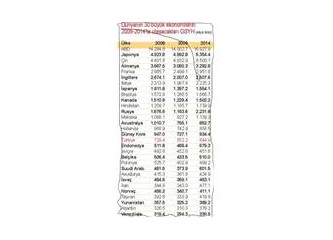 20 büyük ekonomi ve Türkiye