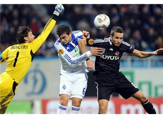 Dinamo Kiev-Beşiktaş: 1-0 (Son saniyede donup kalmak)