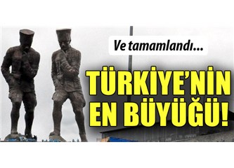Türkiye'nin en büyük Atatürk heykeli Artvin'de