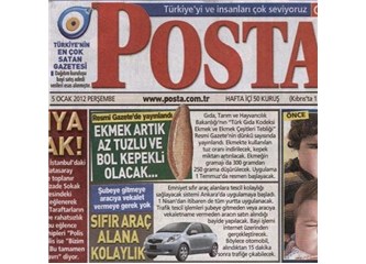 Ekmekler 250 gram, az tuzlu ve çok kepekli oluyor...Sıfır araba trafiğe 15 dakikada çıkıyor...