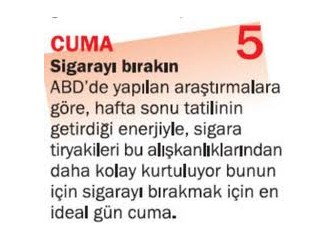 Hangi gün, ne yapmalı?