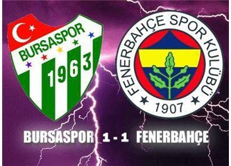 Aykut Kocaman 1 puana sevindi (Bursaspor 1-1 Fenerbahçe)