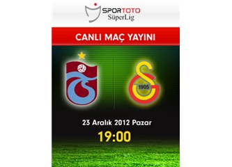 Trabzonspor: 0- Galatasaray: 0.  Ne olduysa otobüsün camlarına oldu...