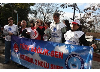 Sağlık çalışanlarının döner sermaye protestosu
