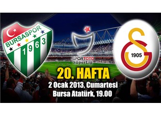 Heyecan ve pozisyon çoktu, ama yaratıcı futbol yoktu: Bursaspor 1 – 1 Galatasaray  02/02/2013