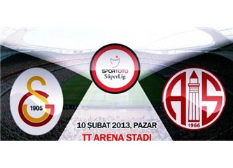 Bir futbol ayininin parçası olmak… Galatasaray 2 – 0 MP Antalyaspor ( 10/02/2013 )