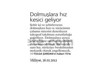 Dolmuşlara hız kesici geliyor