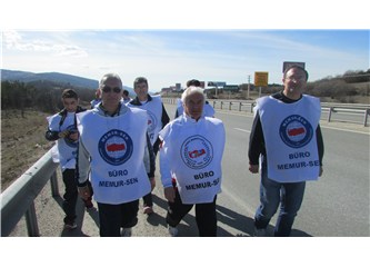 Samsun Büro Memur-Sen Yönetimi Bolu ile Gerede arası 25 Km yürüdü