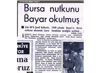 Atatürk Bursa Nutku söylemiş miydi?