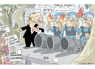 Başbakan'ı çıldırtan Taksim karikatürü